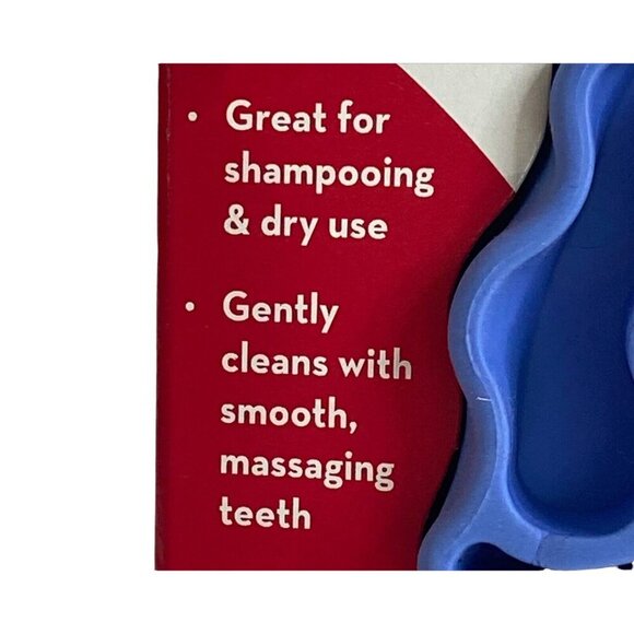 Set of 2 KONG Zoom Dog Grooming Shedding Rubber Shampooing Brush Wet or Dry Smal - Picture 6 of 7